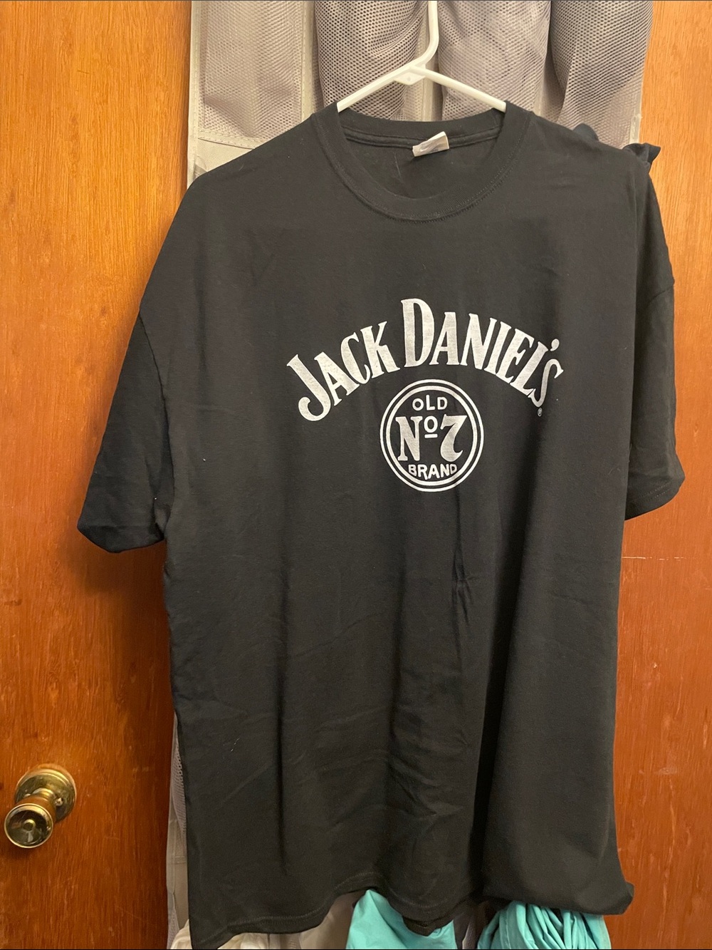 Jack Daniels Black T‑Shirt with White Old No.7 Chest Logo